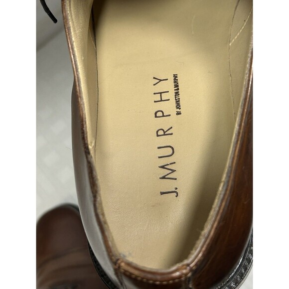 J Johnston Murphy Brown Leather Oxford Toe Cap Dress Shoes Size 11.5 M COMFORT main image 15